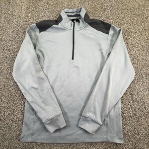 Nike Golf Shirt Mens Small Grey Tour Performance Drifit Quarter Zip Pullover Top